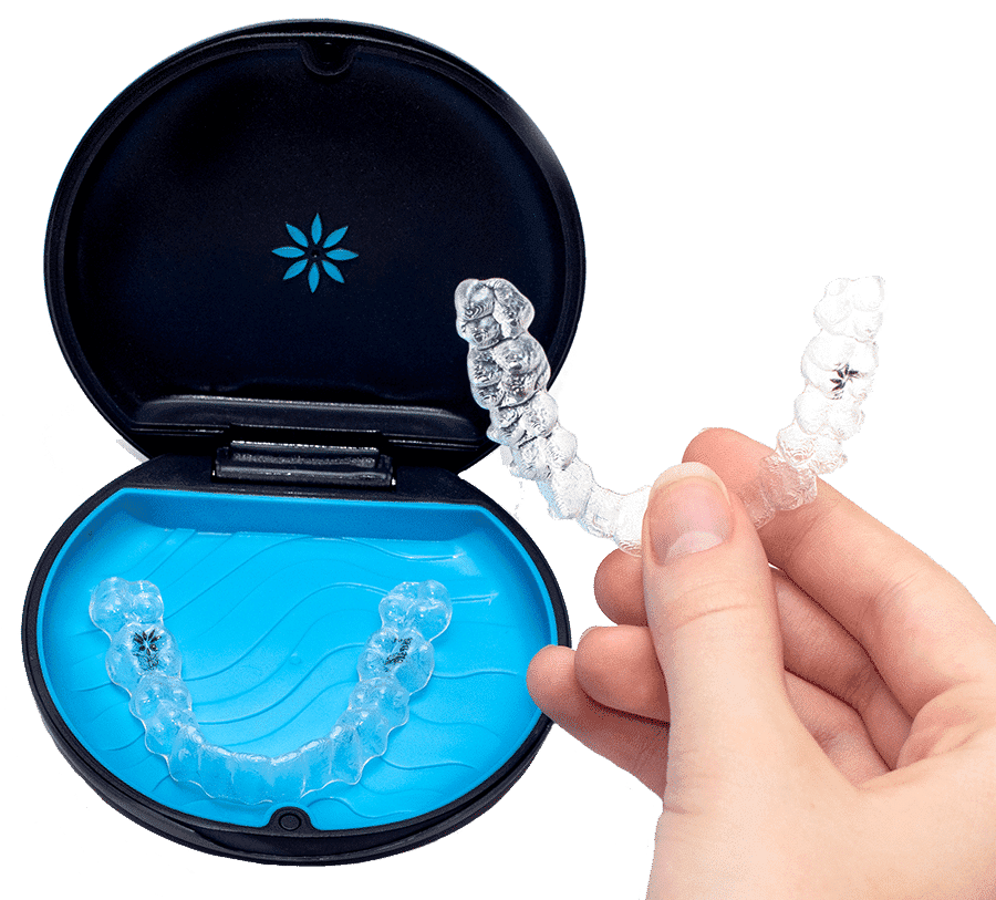 Teen with Invisalign Teen aligners